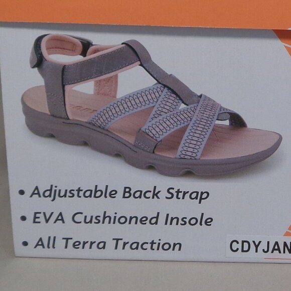 JSport by Jambu Size 7 M KAIA Grey / Pink Geometric Sandals New Women's Shoes - Picture 16 of 16